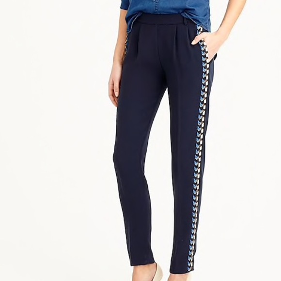 J. Crew Collection Embellished Tux Pant - Picture 1 of 3